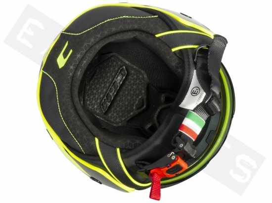 Helmet Demi Jet CGM 169G ILLI SPORT fluo yellow/ black (double visor)